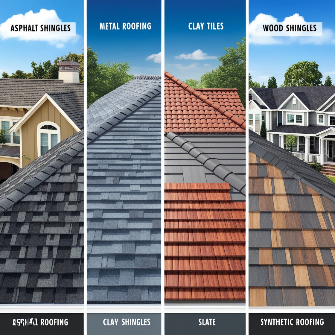 What are the most common types of roofing materials?