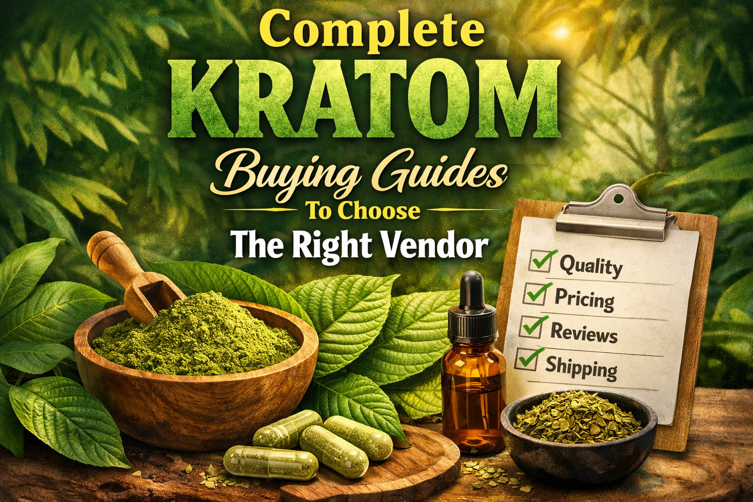 Complete Kratom Buying Guide: How To Choose The Right Vendor